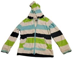 Wave Zone Boys Multicolor Striped Long Sleeve Pockets Full Zip Hoodie Size 5T